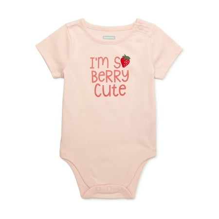 

Garanimals Baby Girls Graphic Print Bodysuit with Short Sleeves Sizes 0-24 Months