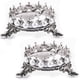 thumbnail image 1 of Corona Nail Art Painting Pen Brush Stand Rack Holder con decoración de perlas sintéticas para manicura DIY Tallado de uñas Lápices de dibujo Pincelesbronce plateado, 1 of 5
