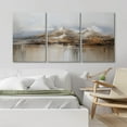 thumbnail image 3 of PixonSign Canvas Print Wall Art Set Winter Autumn Watercolor Pastel Mountain Range Nature Wilderness Illustrations Modern Art Decorative Rustic Relax/Calm Colorful for Bedroom - 24"x36"x3, 3 of 5