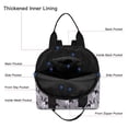 thumbnail image 4 of CHAOYUNYI Women’s Backpack Bag Medium Size with Trolley Sleeve, Adjustable Strap/ Top Handle, Water Resistant Travel Daypack, Gray Dog, 4 of 7