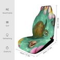 thumbnail image 2 of Tropical Turtle Floral Print Set of 2Pcs Car Seat Covers Easy Clean Automobile Seat Protector Car Interior Accessories, 2 of 6