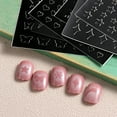 Eisoary 6Pcs Nail Art Stencil Stickers French Line DIY Manicure Tools