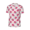 thumbnail image 5 of Rocae Floral Strawberr for Men's Mesh Quick-Dry Short Sleeve Workout T-Shirt,Mens Crew Neck Tee Lightweight Soft Classic T Shirts X-Small, 5 of 9