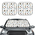 thumbnail image 2 of Xecao Cartoon Animals for Foldable Car Sun Shades (2-Pack) offer sun protection with an easy-fold design for convenient windshield shading., 2 of 7