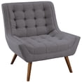 thumbnail image 2 of Midcentury Tufted Accent Chair - Gray, 2 of 2
