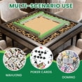 thumbnail image 6 of Mahjong Mat 31.5" x 31.5" Leopard Print Elegant Leafy Frame Design Non-Slip Noise Reduction Mahjong Tiles Table Cover for Dominoes Poker Card Board and Tile Games, 6 of 8