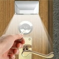 thumbnail image 1 of ATTOE Keyhole Light Lamp Battery Operated PIR Infrared IR Wireless Auto Sensor Motion Detector Door Keyhole with 4 LED Bulbs Light Lamp Tap Lights LED Night Light for Key Hole/Door Lock, 1 of 5