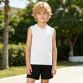 thumbnail image 3 of Boys Tank Tops Kids Mesh Quick Dry Sleeveless Athletic Shirts Youth Workout Performance Tops,9-10 Years, 3 of 7