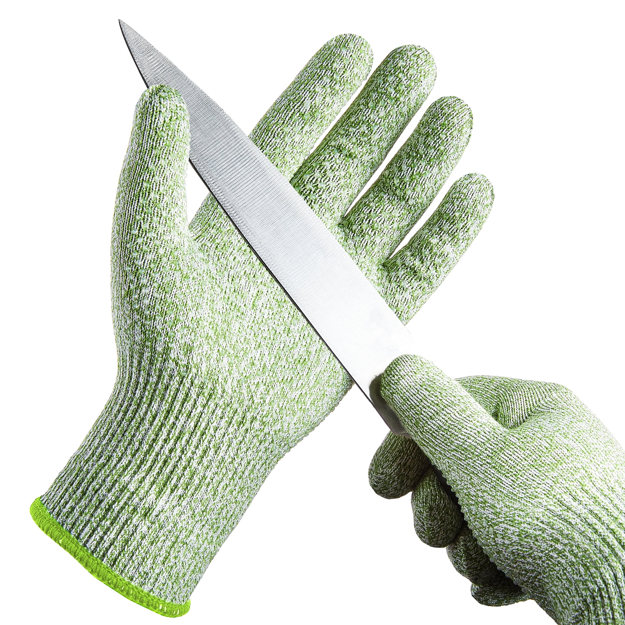 Cut Resistant Gloves Anti knife Cut HPPE Level 5 EN388 Safety Work Gloves  High-strength Green Gardening Kitchen Anti-Cut Gloves