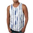 thumbnail image 2 of Color Su Propio Pijamas, el Tiempo Libre de los Hombres Fitness Home Wear Fashion Streak Printing T-Shirt Deportes, 2 of 7