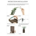 thumbnail image 5 of Wood Wall Planter Vase with Artificial Eucalyptus Farmhouse Wall Hanging Decor Pocket Planter for Fake Plants Flowers, 5 of 6