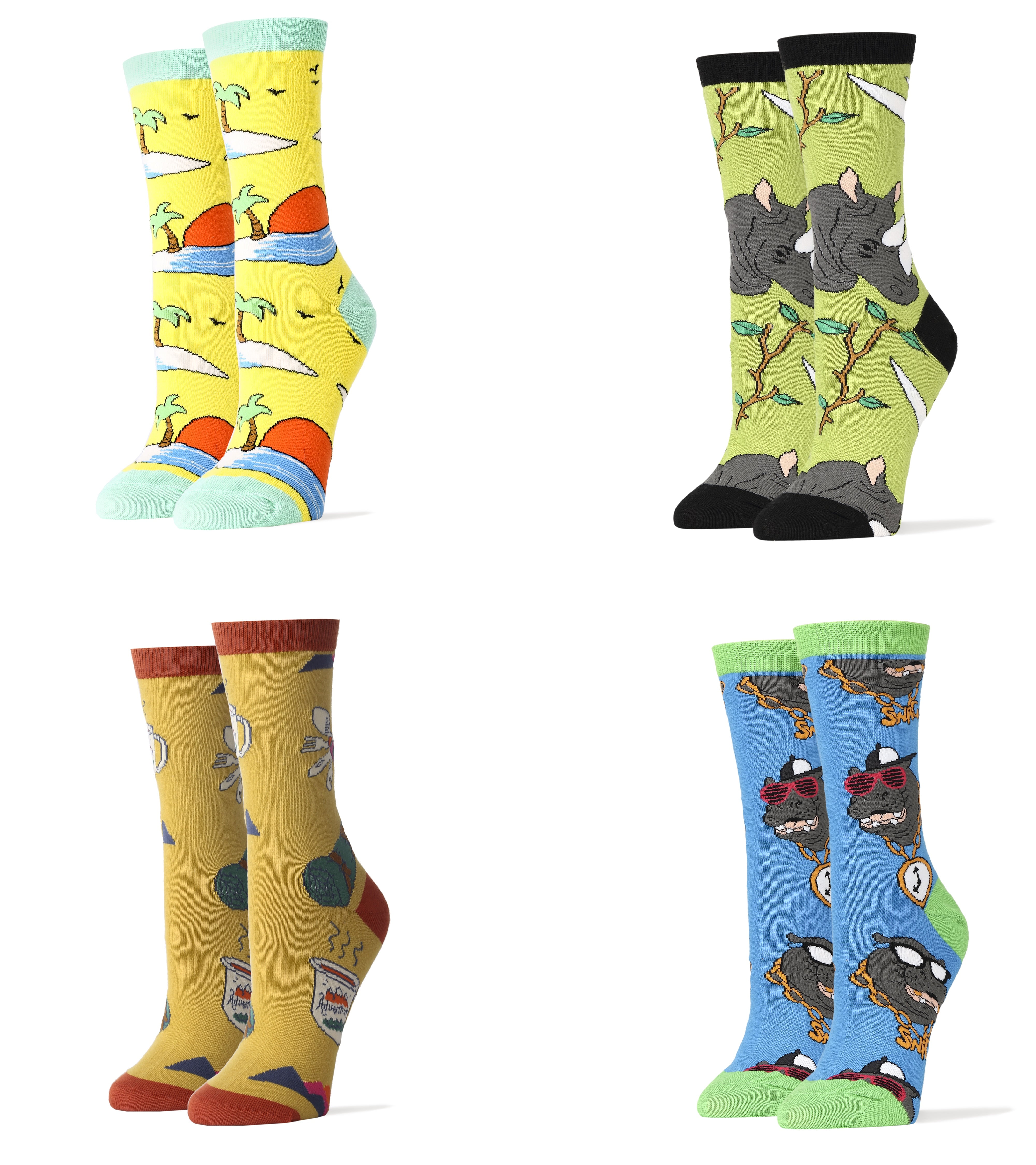 Casual Dress Socks Cool Fashion Socks Funny Crazy Silly Socks Womens Novelty Crew Socks