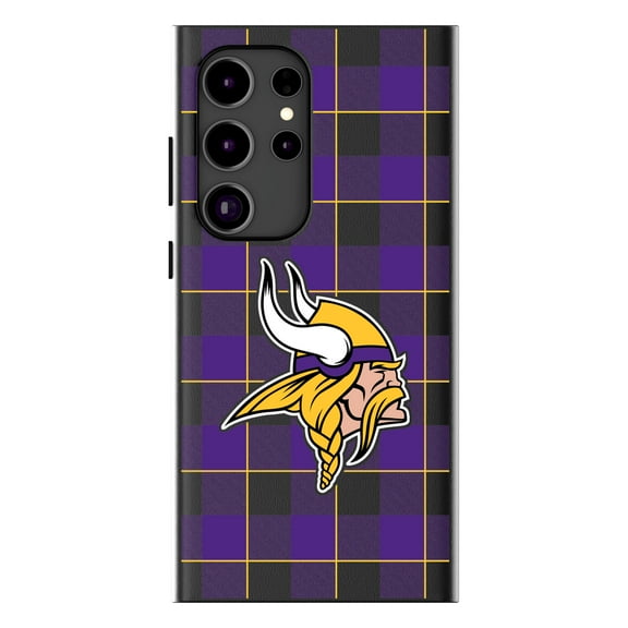 Keyscaper Minnesota Vikings Plaid Galaxy Magnetic Bump Case