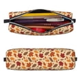 thumbnail image 2 of Cauagu Autumn Leaves 2 Print Leather Pencil Pen Case - Stationery Bag Portable Stationery Bag Big Capacity Pencil Pouch Cosmetic Organizer Bag for Men & Women, 2 of 7