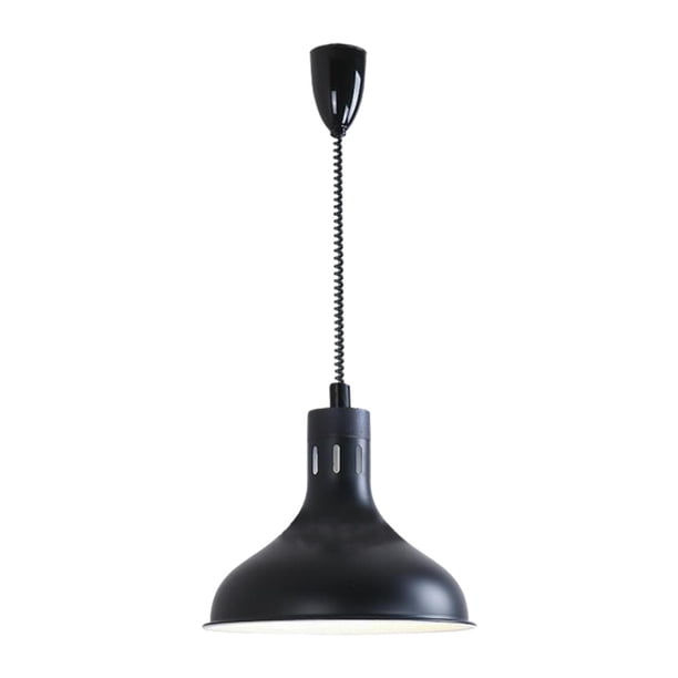 Lámpara de calentamiento de buffet de 275 W para comida caliente, pollo y frituras. Negro