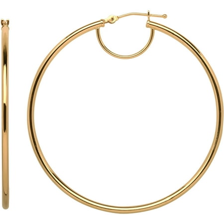 Simply Gold 10kt Yellow Gold Hoop Earrings