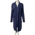 thumbnail image 3 of Women'S Long Cardigan Sweaters Chunky Open Front Oversized Slouchy Knit Fall Trendy Coatigan Jackets Navy Blue S, 3 of 5