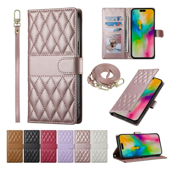 Leather Wallet Phone Case For Samsung S25 Ultra S25Plus S25 Edge S24 Ultra S24FE S23 S22 S21 Ultra S20 FE Phone Case Wallet Case Leather Phone Cover Card Zipper