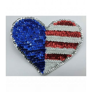 Heart Flipping Sequin Patches - Craft Supplies - 12 Pieces