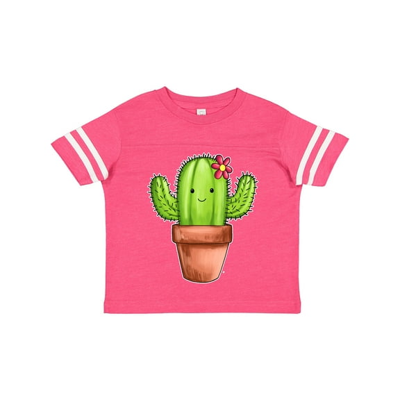 Inktastic Cute Cactus with Flower Hairpiece Boys or Girls Toddler T-Shirt