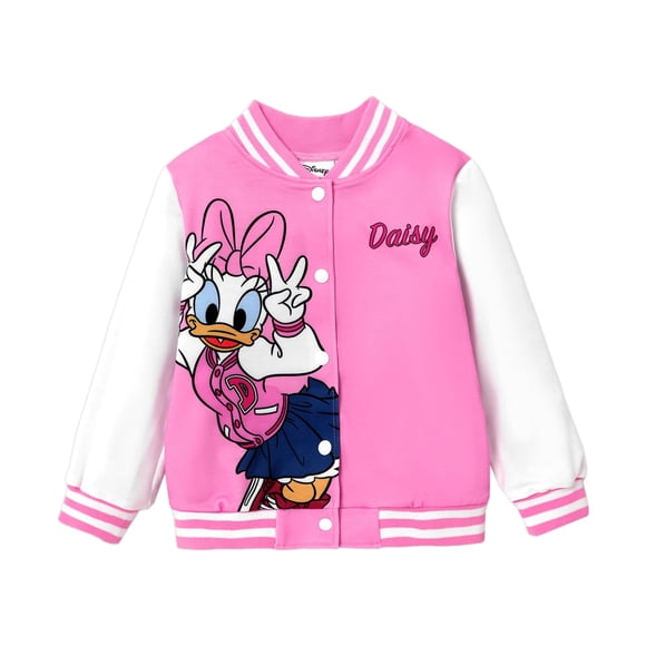 Chaqueta Disney Daisy Duck Varsity Bomber para niñas de 5 a 6 años