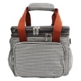 thumbnail image 2 of Bolsa térmica portátil de doble capa, gran capacidad, impermeable, a prueba de fugas, aislante, para picnic al aire libre, camping, estampado de rayas., 2 of 14