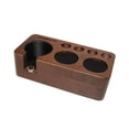 thumbnail image 3 of Esquirla Coffee Tamper Holder Non Slip Coffee Tamper Espresso Station Anti Slip Wooden Coffee Tamper Station Base for Counters Home Walnut, 3 of 7