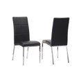 thumbnail image 2 of Topline Home Furnishing Black Leatherette Dining Chairs, 2 of 4