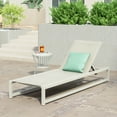thumbnail image 2 of GDF Studio Mottetta Outdoor Mesh and Aluminum Armless Adjustable Chaise Lounge, White, 2 of 12