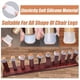 thumbnail image 2 of Tapas de Silicona para Patas de Sillas con Almohadillas de Fieltro-Fundas de Patas de Mesa de Movimiento Libre, 32 Piezas Protectores de Patas para Taburetes - Transparente, 2 of 5