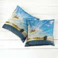thumbnail image 6 of Ambesonne Nautical Throw Pillow Cover 2 Pack, Sea at Sunset Ship, 18", Blue, 6 of 7