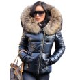 thumbnail image 6 of Frontwalk Women Coat Long Sleeve Thickened Jacket Hoodies Outwear Winter Warm Cardigan Puffer Hooded Black Brown 4XL, 6 of 7