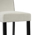 thumbnail image 5 of Christopher Knight Home Transitional 30.75" Fabric Upholstered Bar Stools with Solid Wood Frame, Beige, Set of 2, 5 of 12
