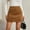 Khaki, variant on Sevevn Women's High Waist Faux Suede Bodycon A-Line Short Mini Skirt Khaki L