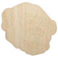 thumbnail image 1 of Bonobo Chimpanzee Ape Face Wood Shape Unfinished Piece Cutout Craft DIY Projects - 4.70 Inch Size - 1/8 Inch Thick, 1 of 7