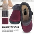 thumbnail image 4 of Clarks Womens Suede Leather Knitted Collar Slipper (7 M US, Cinnamon/Beige), 4 of 9