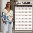 thumbnail image 7 of Xoenoiee Koi Fish Sea Waves Print Linen Shirts for Women Summer 3/4 Sleeve Button Down Blouse Lightweight Gauze Loose Casual Fashion Shirt Clothes, L, 7 of 7