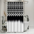 thumbnail image 3 of Stall Shower Curtain 36 x 72 Inch Boho Print Bathroom Decor Polyester Fabric Abstract Gradient Geometric Pattern Bath Curtains Modern Design Set with Hooks (Small Size), 3 of 6