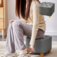 thumbnail image 6 of Fufafayo under $5 Small Stool Sofa Stool Doorway Shoe Changing Stool with Soft Padded Seat, Square Footstool FootRest for Living Room, Bedroom, Office, 6 of 7
