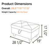 Upholstered Storage Ottoman