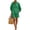 Green, variant on Linen-Blend Button Down Shirt & Shorts Two Piece Set for Women, Stand Collar Loose Fit Resort Wear Co-ord - Casual Summer Vacation Outfit Sky Blue XL