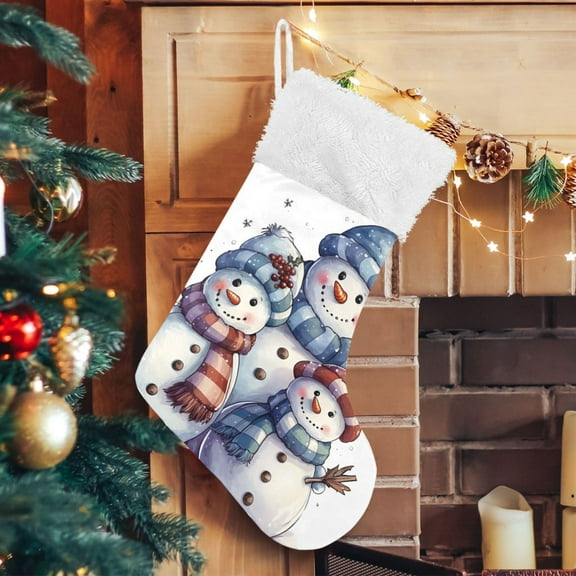 Christmas Snowmans Christmas Stockings Xmas Stocking for Family Holiday Season Party Decorations