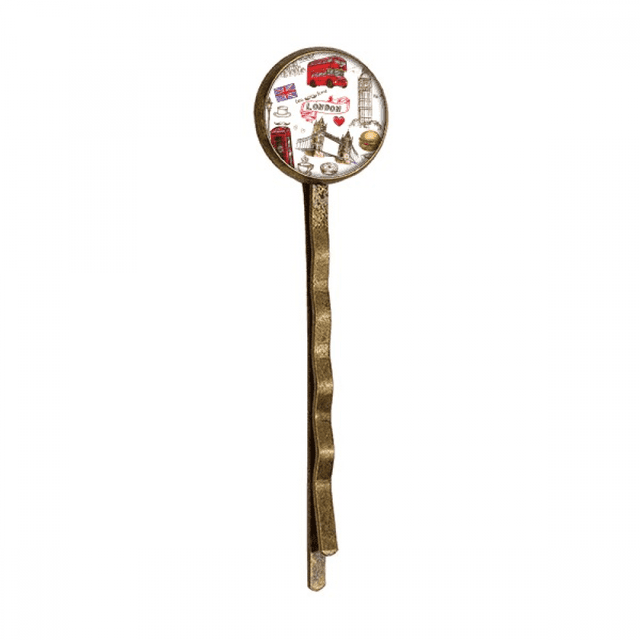 Broche de metal retro ilustración Inglaterra bandera patron EsES