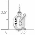 thumbnail image 2 of 10K White Gold 10Kw Diamond-Cut Initial G Charm (17 X 10) Made In United States -Jewelry By Sweet Pea, 2 of 5
