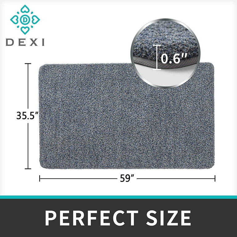DEXI Door Mat Entryway Doormat Front Entrance Non-Slip Low Profile Washable  for Inside Entry 31.5X47,Dark Gray
