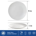 thumbnail image 4 of Dayedo 6-piece ceramic plate set, suitable for holding cakes and salads, white 8-inch appetizer plate, 4 of 8