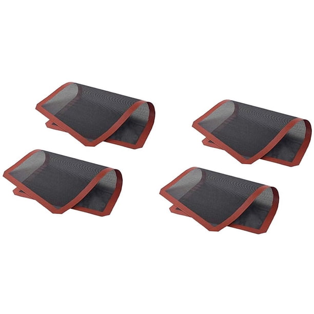 4 Piezas Bandeja de Silicona para Hornear, Almohadilla de Perforada para Revestimiento de Horno Antiadherente, Tapete para Galletas de Pan Horneado, Disponible A Doble Cara