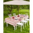 thumbnail image 4 of Outdoor Tablecloth with Umbrella Hole Zipper,Thanksgiving Pumpkin Wreath Fall Botanical Waterproof Zippered Table Cloth for Rectangle Tables,Country Pink Plaid Patio Table Covers for Indoor Pinic, 4 of 6