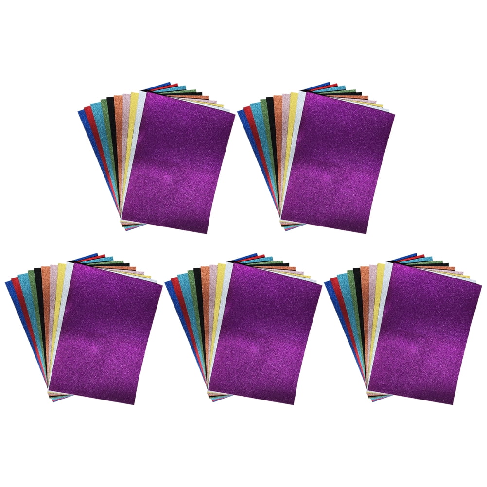 50pcs Glitter Cardstock Paper A4 Shiny Colored Craft Paper for DIY Art Project Scrapbook Birthday Wedding Party Decoration