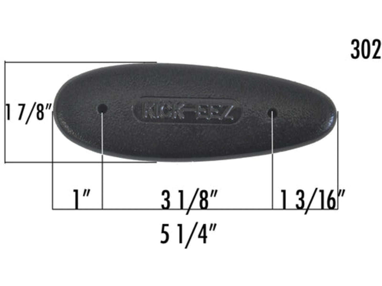 KICK-EEZ All Purpose Grind to Fit Recoil Pad 1/2" Thick Medium